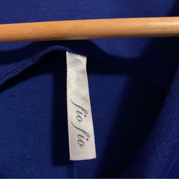 Royal Blue Peplum Top - Picture 2 of 2